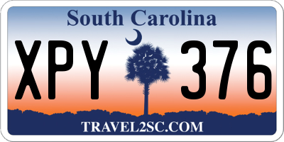 SC license plate XPY376