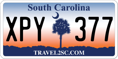 SC license plate XPY377