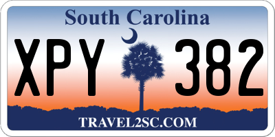 SC license plate XPY382