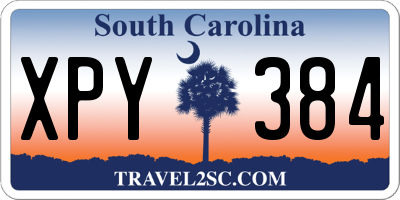 SC license plate XPY384