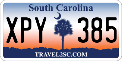SC license plate XPY385