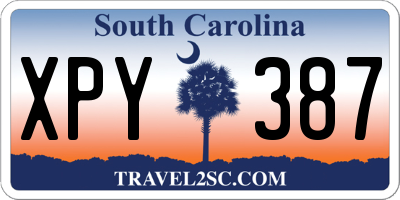 SC license plate XPY387