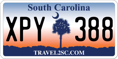SC license plate XPY388