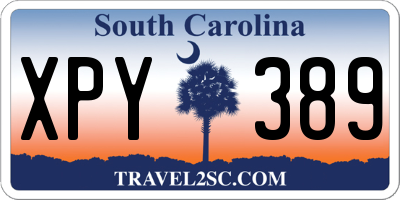 SC license plate XPY389