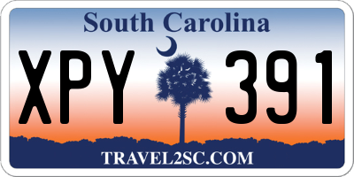 SC license plate XPY391