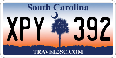 SC license plate XPY392