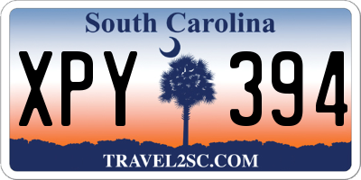 SC license plate XPY394