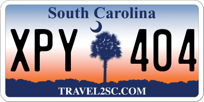 SC license plate XPY404