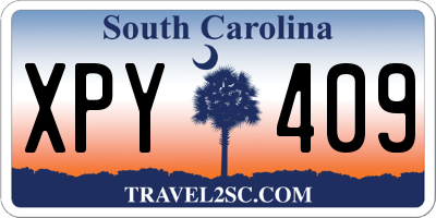 SC license plate XPY409
