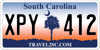 SC license plate XPY412