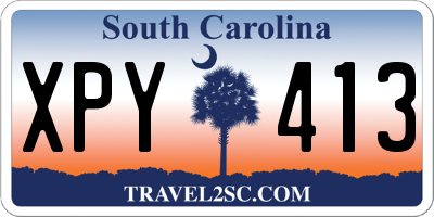 SC license plate XPY413