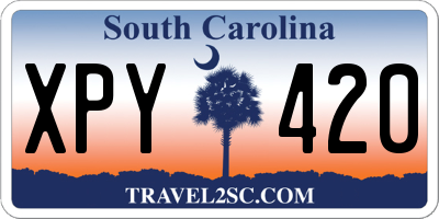 SC license plate XPY420