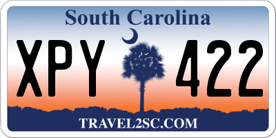 SC license plate XPY422