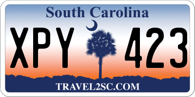 SC license plate XPY423