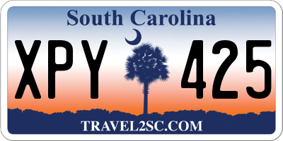 SC license plate XPY425
