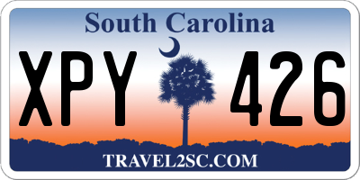 SC license plate XPY426