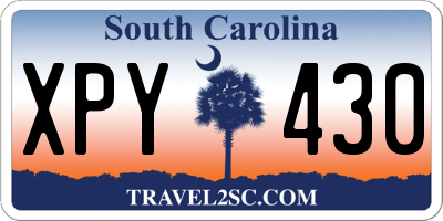SC license plate XPY430