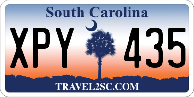 SC license plate XPY435