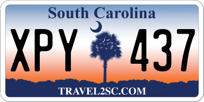 SC license plate XPY437