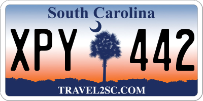 SC license plate XPY442