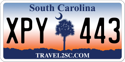 SC license plate XPY443