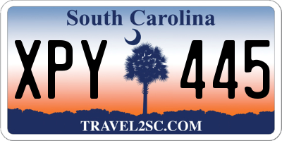 SC license plate XPY445