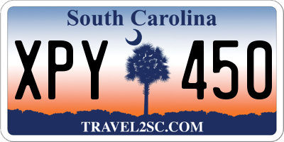 SC license plate XPY450