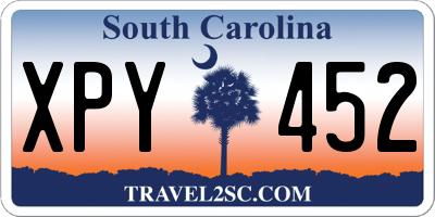 SC license plate XPY452