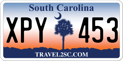 SC license plate XPY453