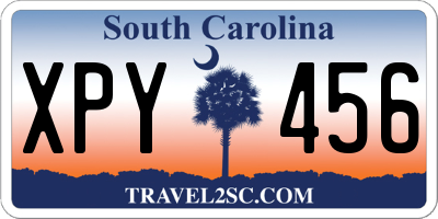 SC license plate XPY456