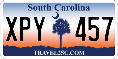 SC license plate XPY457