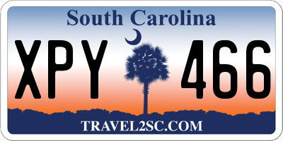 SC license plate XPY466