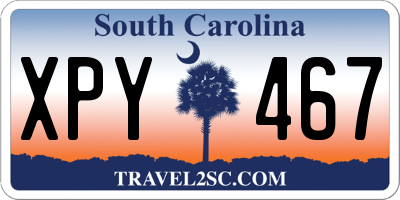 SC license plate XPY467
