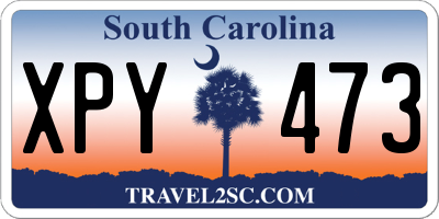 SC license plate XPY473