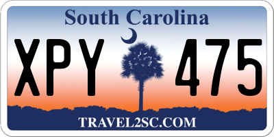 SC license plate XPY475