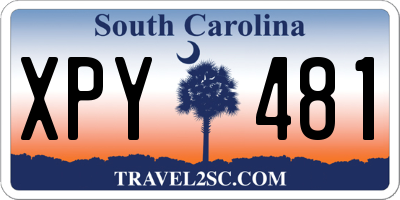 SC license plate XPY481