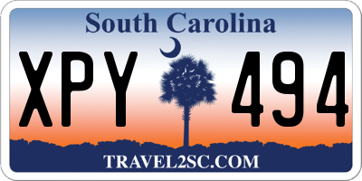 SC license plate XPY494