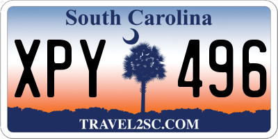SC license plate XPY496