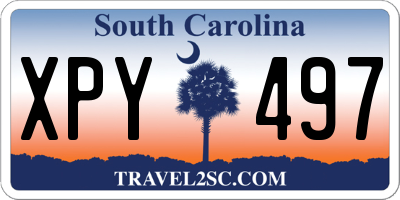 SC license plate XPY497