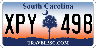SC license plate XPY498