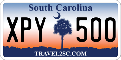 SC license plate XPY500