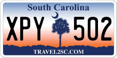 SC license plate XPY502