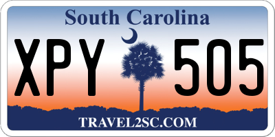 SC license plate XPY505