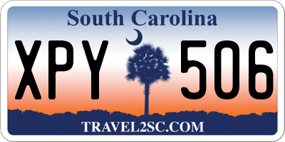 SC license plate XPY506