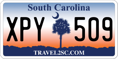 SC license plate XPY509