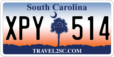 SC license plate XPY514