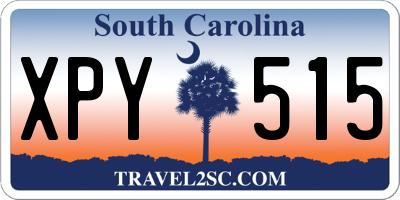 SC license plate XPY515