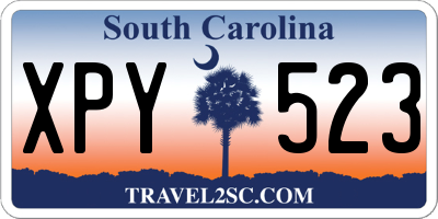 SC license plate XPY523