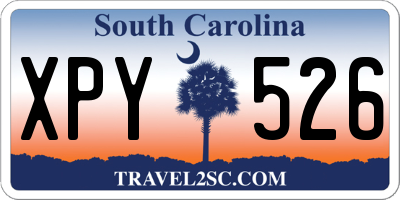 SC license plate XPY526