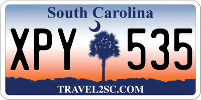 SC license plate XPY535